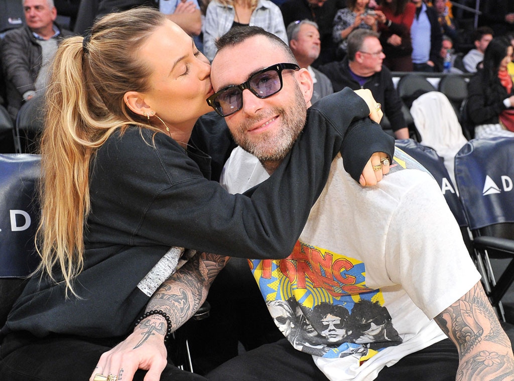 Adam Levine & Behati Prinsloo Win Cutest Couple During NBA Date Night